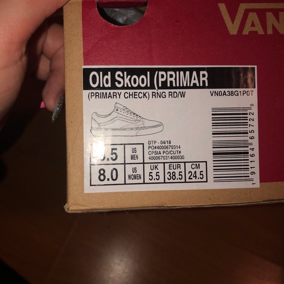 Vans old skool (Primary check) rng rd/w - Picture 4 of 4